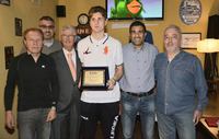 Il portiere Pagnini, premiato la sera prima dal centro coordinamento