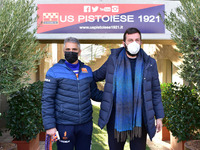Stefanelli a destra con l'allenatore Lopez